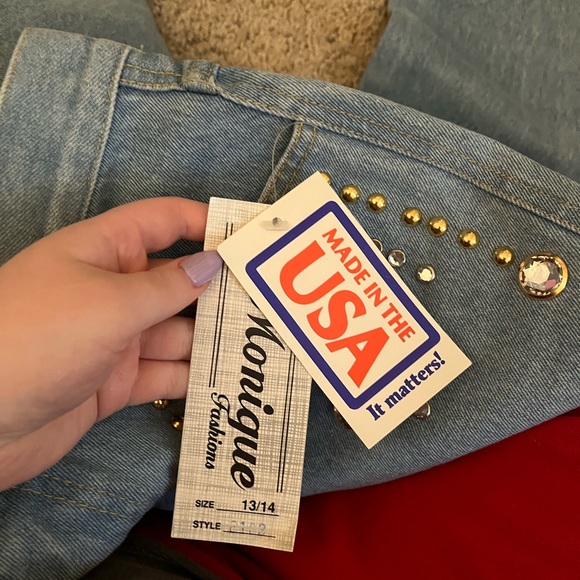 Vintage Monique jeans rhinestone studded - Picture 6 of 13